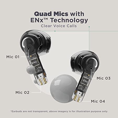 Airdopes ATOM 81 Earbuds, Opal Black