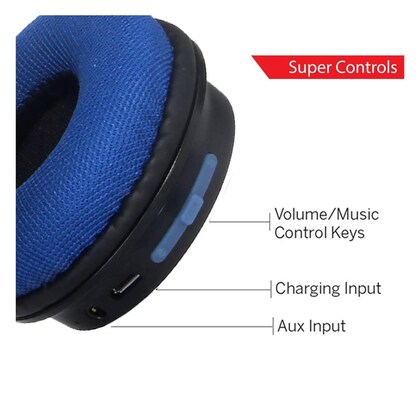 BoAt Rockerz 400 BT On-Ear Headphone, BlackBlue