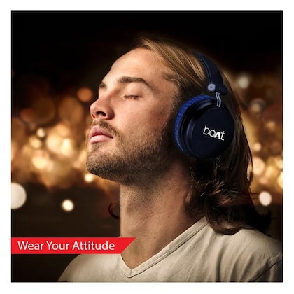 BoAt Rockerz 400 BT On-Ear Headphone, BlackBlue