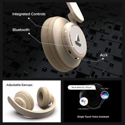 BoAt Rockerz 450 BT Headphone, Hazel Beige