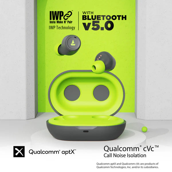 BoAt Airdopes 391 BT Earbuds, Spirit Lime